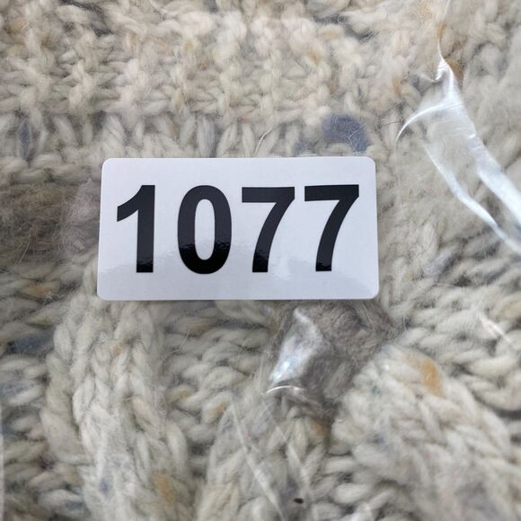 Express Chunky Cable Knit Sweater Handknitted Oversized Womens Small Tan Cozy - Picture 10 of 10